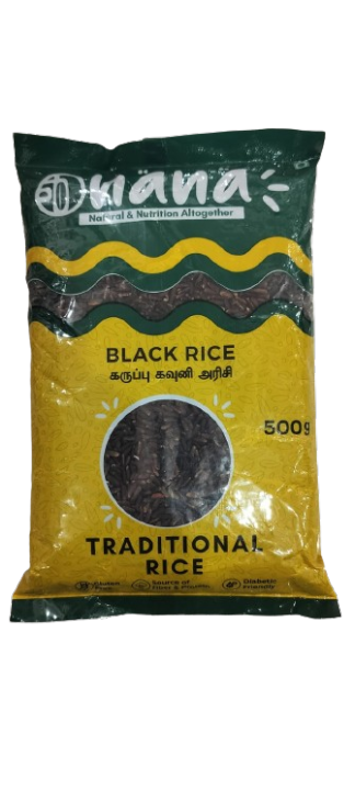 Nana Black Rice 500g (Karuppu Kavuni Arisi) - Traditional Millets ...