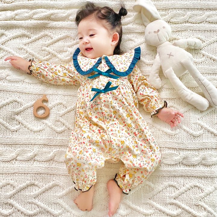 Cotton Bodysuits for Baby Girl Flowers Newborn Baby Girls Clothing