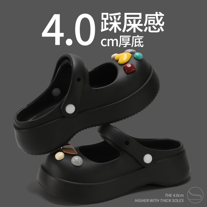 Women's%20Hole%20Shoes%20Summer%20Outdoor%20Wear%20Internet%20Hot%20Cute%20and%20Breathable%20Nurse%20Non-Slip%20Soft%20Bottom%20Beach%20Closed%20Toe%20Half%20Slippers%20Women%20-%20Image%206