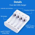 Universal Rechargeable Battery Quick Charge Adapter Battery Charging Tools USB Output Battery Charger For AA / AAA Battery. 
