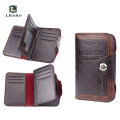 L KeKe Men's Wallet Fashion Vintage Multi-card Slot Wallet with Magnetic Buckle. 