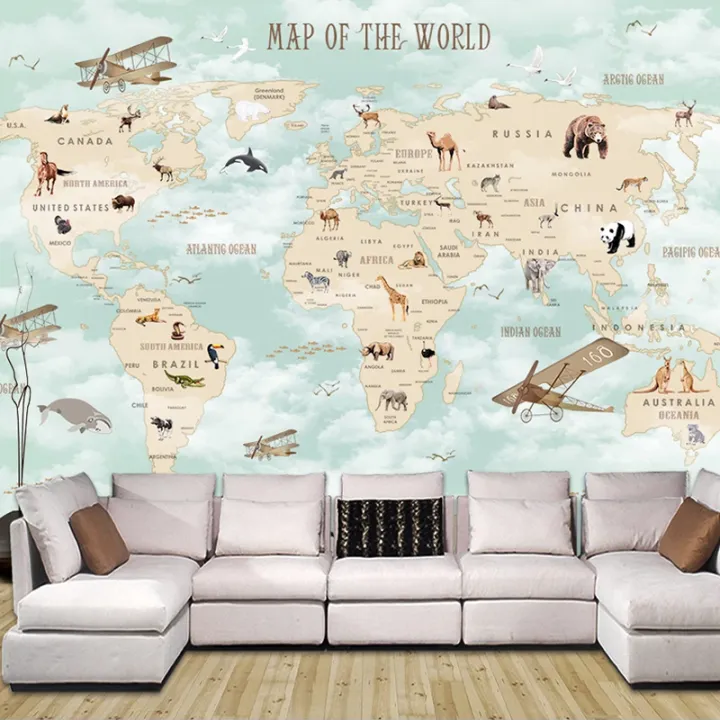 Custom%20Cartoon%20Animal%20World%20Map%20Background%20Wall%203D%20Wallpaper%20Living%20Room%20Bedroom%20Children%20Decoration%20Papier%20Peint%20Mural%20Tapety%20-%20Image%203