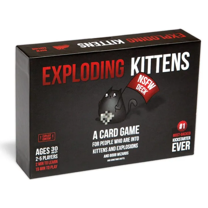 Exploding Kittens NSFW Edition Deck - A Card Game for People Who Are Into Kittens & Explosions And Boon Wizards & Sometimes Butts by ZinZen