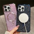 HOCE Bling Glitter Magnetic Cases For iPhone 15 14 13 12 11 Pro Max 14 15 Plus Magsafe Case Luxury Plating Soft Bumper Hard Back Phone Cover. 