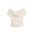 RIVA Stylish Off-Shoulder Short-Sleeve T-Shirt For Women, Summer Slim-Fit,  Off-Shoulder Cropped Top For Women. 