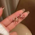 Women's Fashion Delicate Crystal Female Stud Earrings Girls Accessories for Special Day. 