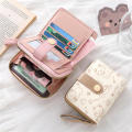 Printed Wallet Holder Girls Cute Purse Women'S Short Card Holder for Birthday Casual Gift Teenagers Fashion Personal. 