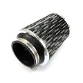 【Carbon Universal Sports Car Air Filter 76mm 3 Inch H:90mm Flow Car Cold Air Intake Filter Non-woven Fabric Rustproof. 