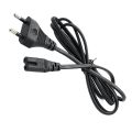 2X Universal Power Cable 1.5M 2-Hole Charging Cable 8-Character Tail for LED LCD TV Printer Power Cord EU Plug. 