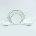 Cherry Platinum 21 PCS Dinner Set. 