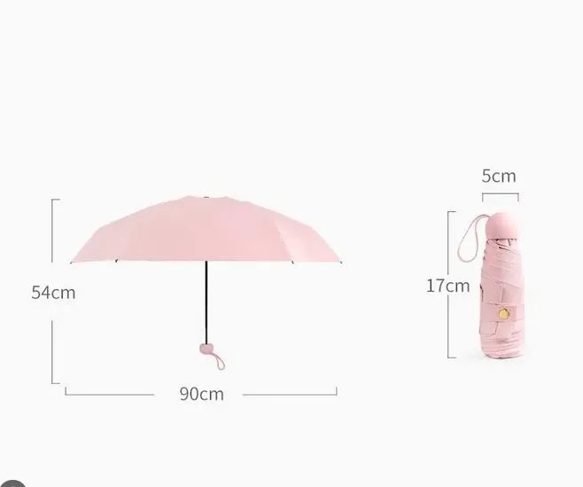 Mini Design Pocket Parasol Compact Foldable Umbrella