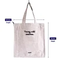 Heavy Duty Canvas Tote Bag - Plain - 37 cm (L) * 8 cm (W) * 41 cm (H). 