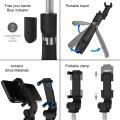 SO3 Tripod Stand Selfie Stick, Extendable Selfie Stick with Tripod Stand and Detachable Wireless Bluetooth Remote, Ultra Compact Selfie Stick for Mobile and All Smart Phones. 