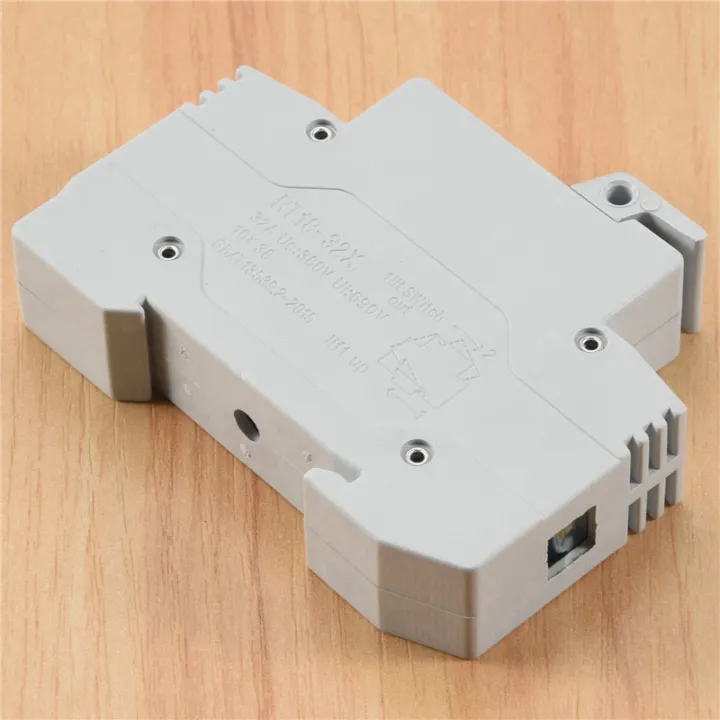 Kqueebee%204X%20RT18-32X%20AC%20380V%2032A%201%20Pole%2010X38mm%20DIN%20Rail%20Mount%20Fuse%20Holder%20Base%20-%20Image%202