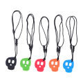 Teething Necklace Soft Silicone Skull Shape Anxiety Relief Heat Resistant Oral Motor Aids Chewing Sensory Necklaces for Autism. 