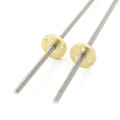T4 Stainless Steel Trapezoidal Screw Length 200mm Pitch 1 Lead 1mm/2mm With Brass Nut. 