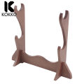 KOKKO Flute Stand Desktop Flute Display Stand Wooden Dual-Layer Wind Instrument Stand Flute Organization Storage Display Holder. 