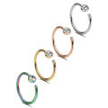 Nose Ring Stylish Skin-friendly Multi Colors Non Piercing Nose Hoop for Party. 