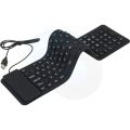 Flexible Mini Foldable Wired Usb Computer Keyboards Portable Waterproof Silicone Soft Slim Folding Gaming Keypad For Laptop. 