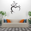 Black Heart Love nature wall decoration wall stickers for bedroom kids room birthday gift decoration wall deco wall sticker. 