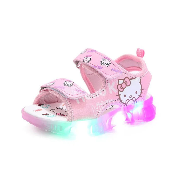 %E3%80%90hot%E3%80%91%202024%20Summer%20New%20Baby%20Girls%20Led%20Light%20Sandals%20Cute%20Hello%20Kitty%20Children's%20Casual%20Shoes%20Anti-Slip%20Kids%20Beach%20Shoes%20Outdoor%20Shoes%20-%20Image%204