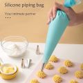 MT Reusable Silicone Icing Bag - Small Size - Blue Reusable Silicon Cake Pastry Bag Cream Icing Piping Bag Cake Decorating Bags Tools Set. 