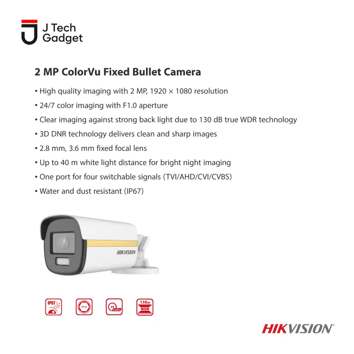 HIKVISION%202MP%2040M%20GOLD%20LINE%20FULL%20TIME%20COLOR%20CAMERA%203.6MM%20(DS-2CE12DF3T-F%20)%20-%20Image%202