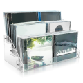 3X 3 Tier Clear Acrylic CD Holder Cascading CD Storage Rack. 