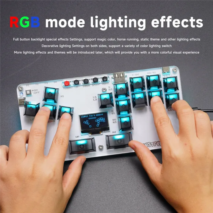 MustFun%20Controller%20Mini%20Leverless%20Arcade%20Stick%20Controller%20for%20PC///Switch%20and%20Fightstick%20Arcade%20Games%20White%20-%20Image%204