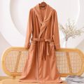 Bathrobe Men's Summer Swimming Absorbent Thin Bathrobe Long plus Size Men's Robes Long Sleeve Spring and Autumn Ice Silk Pajamas. 