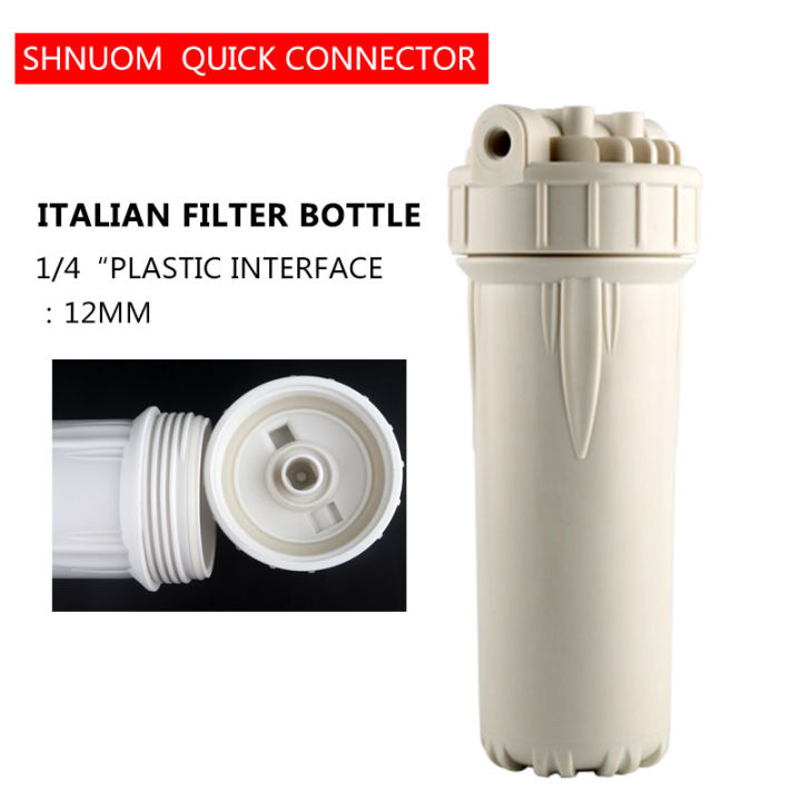 10 Inch Reverse Osmosis Filter Bottle 1/4'' Thread Double Ring Explosion-proof Water Purifier Leak Proof Filter Shell