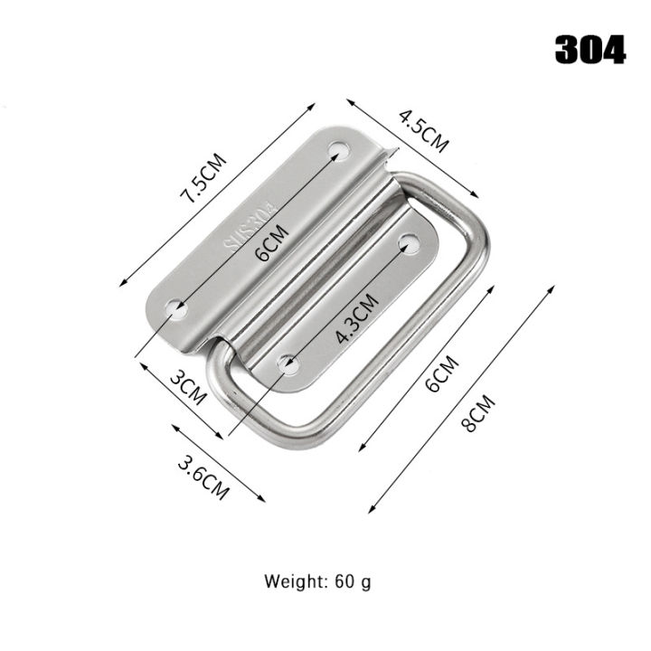 【ALLGOOD】1xGendings Cabinet Flight Case Solid Furniture Hardware Folding Handle For Tool Box Stainless Steel Drawer Wardrobe Easy Install