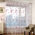 Cartoon Bear Printing Window Curtain for Kids Room Offset Printing Tulle Living Room Decor Axis Body:Penetrating. 
