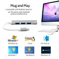 4 In 1 Multiport Type C hub USB 3.0 to 4 Ports USB 3.0 Aluminum Alloy HUB Adapter for Computer Transfer Data USB HUB adapter. 