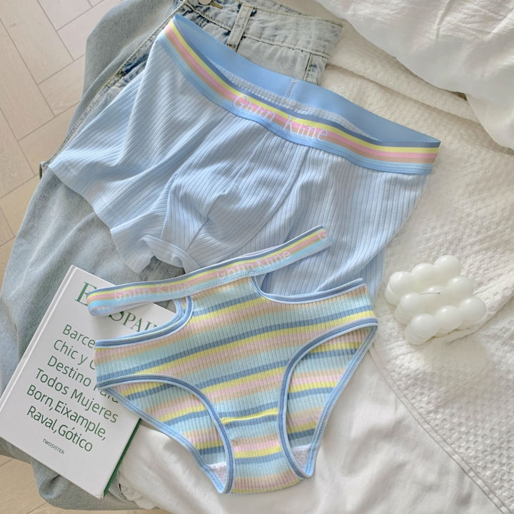 Couple%20Underwear%20Three-Piece%20Set%20One%20Male%20and%20One%20Female%20Pure%20Cotton%20Summer%20Thin%20Sports%20Hot%20Girl%20-%20Image%204