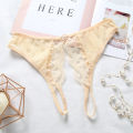 Crotchless Women Thongs G Strings Lace Low- Open Crotch Briefs For Transparent Underwear. 