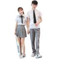( Single Piece /1 Optional Set ) College Style School Uniform Suit Small Age Business Attire South Korea Sailor Suit Summer Uniform Skirt. 