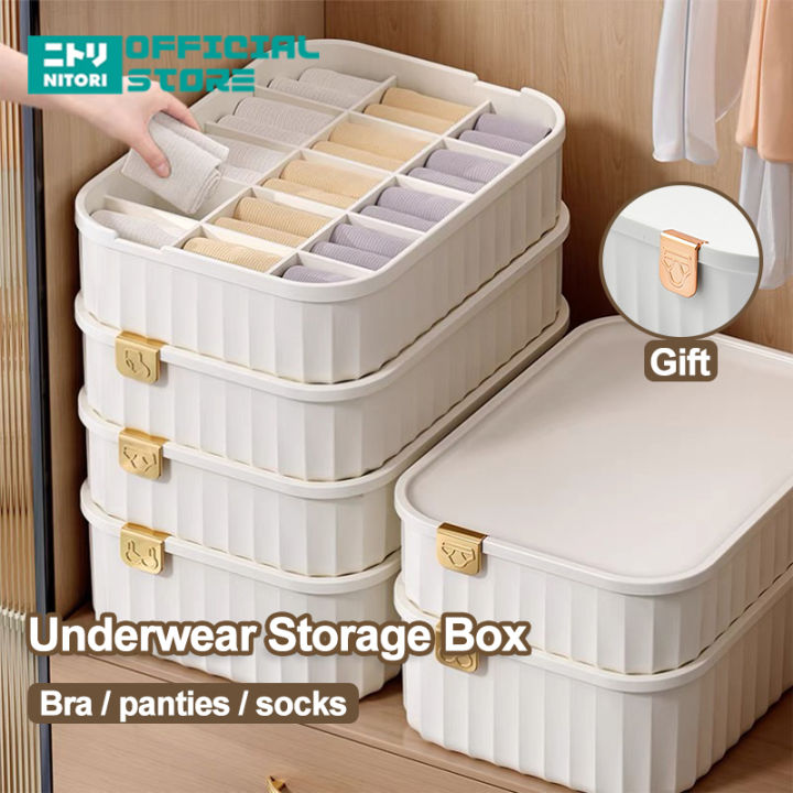 NITORI 15 Grids Underwear Storage Box Underwear/Underwear/Bra/Socks Stackable Storage Box