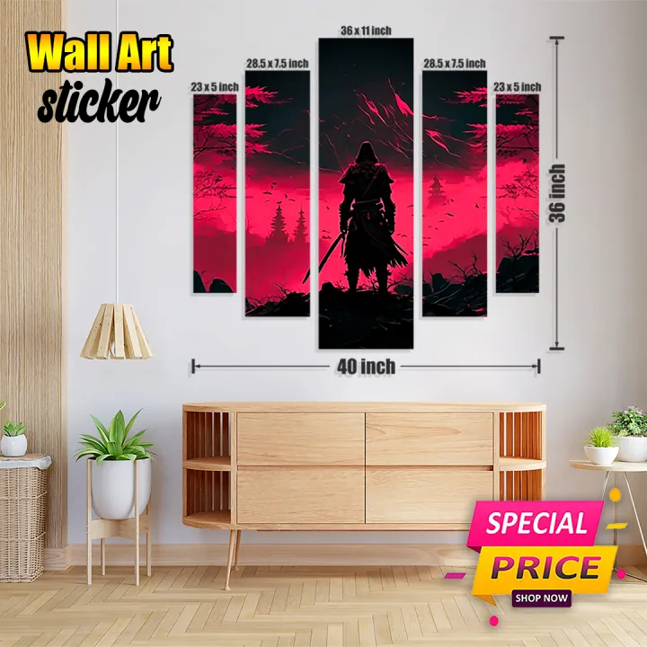 Wall%20arts,%20Wall%20Sticker%20Design%20decoration%20home%20bedroom%20office%20wall%20sticker%20gaming%20room%20Digital%20Printed%20Wall%20Art%20With%20Sticker%20-%20Five(5)%20Pieces%20-%20Image%203