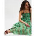 Tube Top Dress for Women Summer Solid Strapless Dresses, Off the Shoudle Ruffle Beach Dress. 