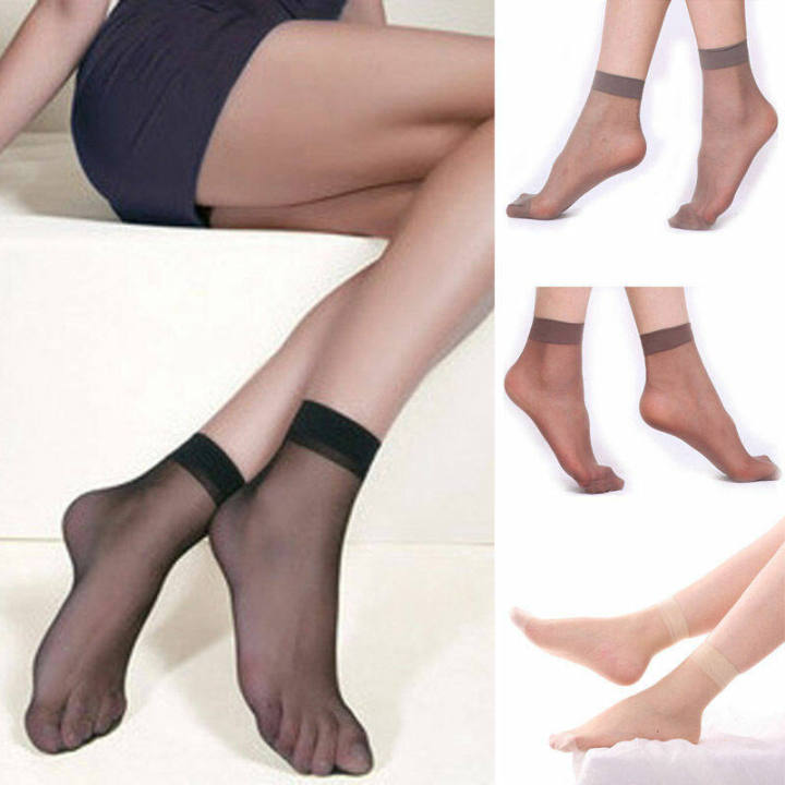 Short stockings ultra-thin stretch silk [PrettySet] 10 pairs of women's ankle socks