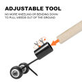 KOGEEK Adjustable Length Idler Wheel Garden Gap W-eed Extractor Portable Outdoor Labor-Saving Weeder. 
