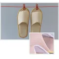【WEJA】1Pair Hotel Slippers Thickened Disposable Home Guest Indoor Slippers Open Toe Non-slip Couple Travel Slippers. 
