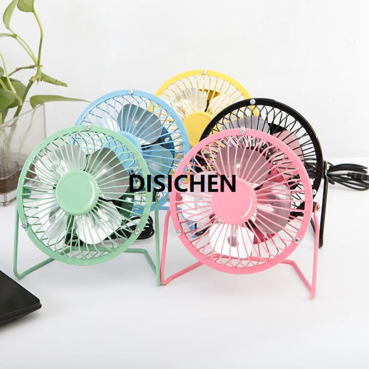 DISICHEN mini fan 4 Desktop 360 Degree Rotating USB Mini Fan Small Bass ...