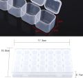 28 Grid Slot Clear Plastic Jewelry Beads Weekly Tablet Medicine 7-Day Pill Box Organizer Storage Container Compartments with Divider Case. 