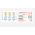 Universal Year Planner Daily Plan Paper Wall Calendar With 2 Sheet Eva Colorful Mark Stickers For Office School Home Supplies. 