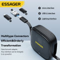 Essager 60w Charging Cable Storage Box Portable Charging Data Cable Multi-function Converters Lightning Micro Type c. 