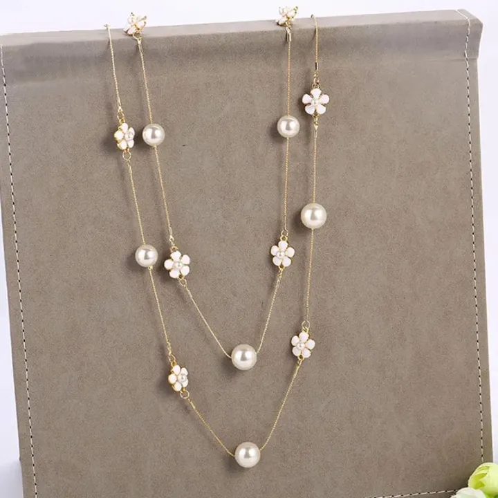 Woman's%20Camellia%20Flower%20Pendant%20Long%20Pearl%20Necklace%20For%20Woman%20Gift%20Multiple%20Ways%20of%20Wearing%20Sweater%20Chain%20Jewelry%20-%20Image%204