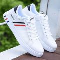 Summer Men's Shoes Breathable Mesh Shoes All-Match Casual White Sneakers Korean Fashion Shoes Deodorant Sports White Shoes for Students. 