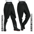 Thickened Half-Body Wader Waterproof Clothes Rain Pants Men's Fishing One-Piece Full Body Fishing Leather Water Fork Pants Water Pants Rain Boots. 